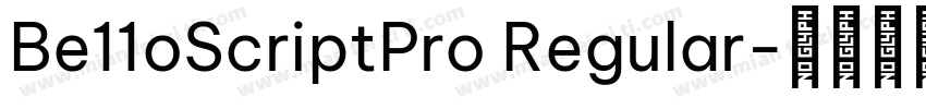 Be11oScriptPro Regular字体转换